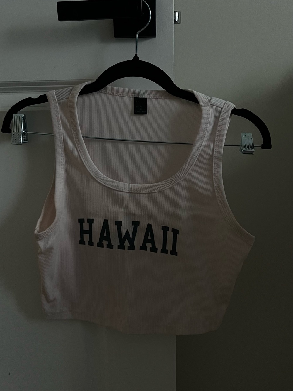 HAWAII Ribbed Crop Tank Top